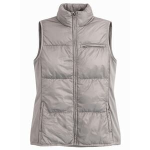 Fabletics Gray Puffer Vest Full Zip Sleeveless - Size Large